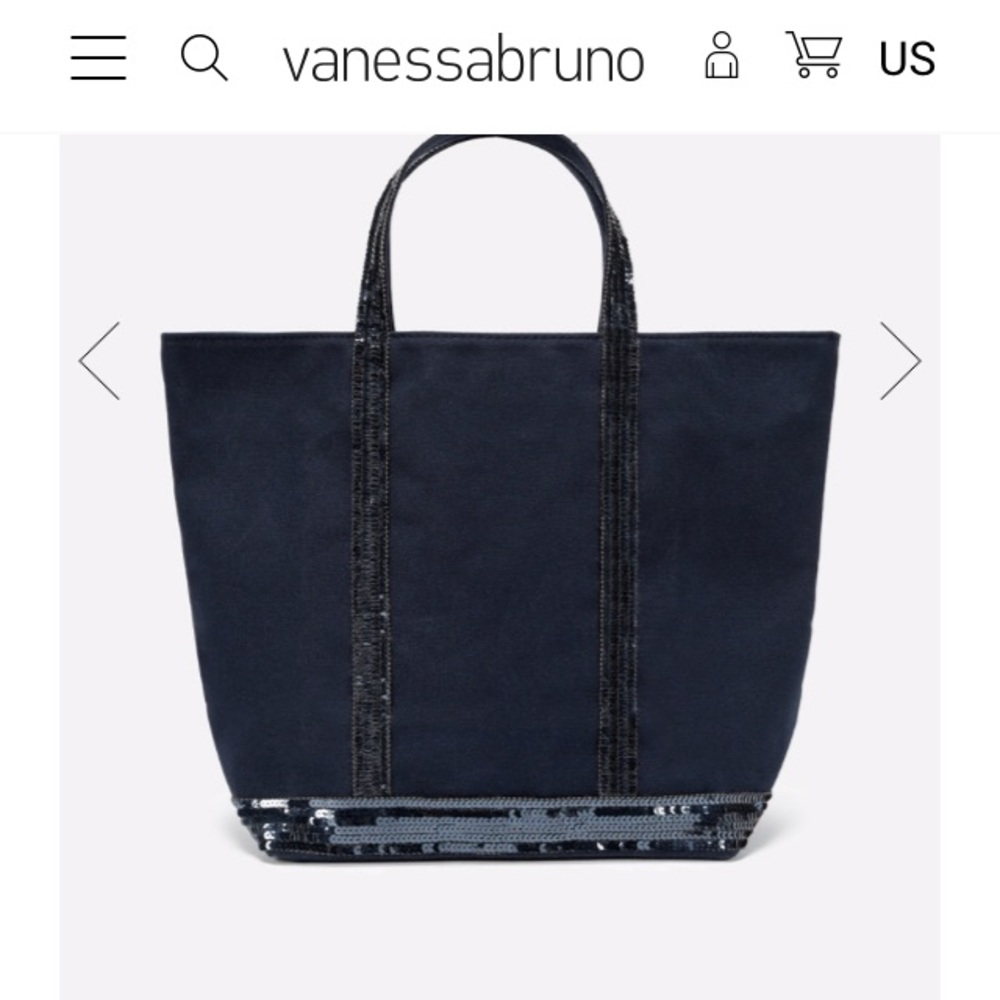 Medium canvas and sequins cabas tote bag